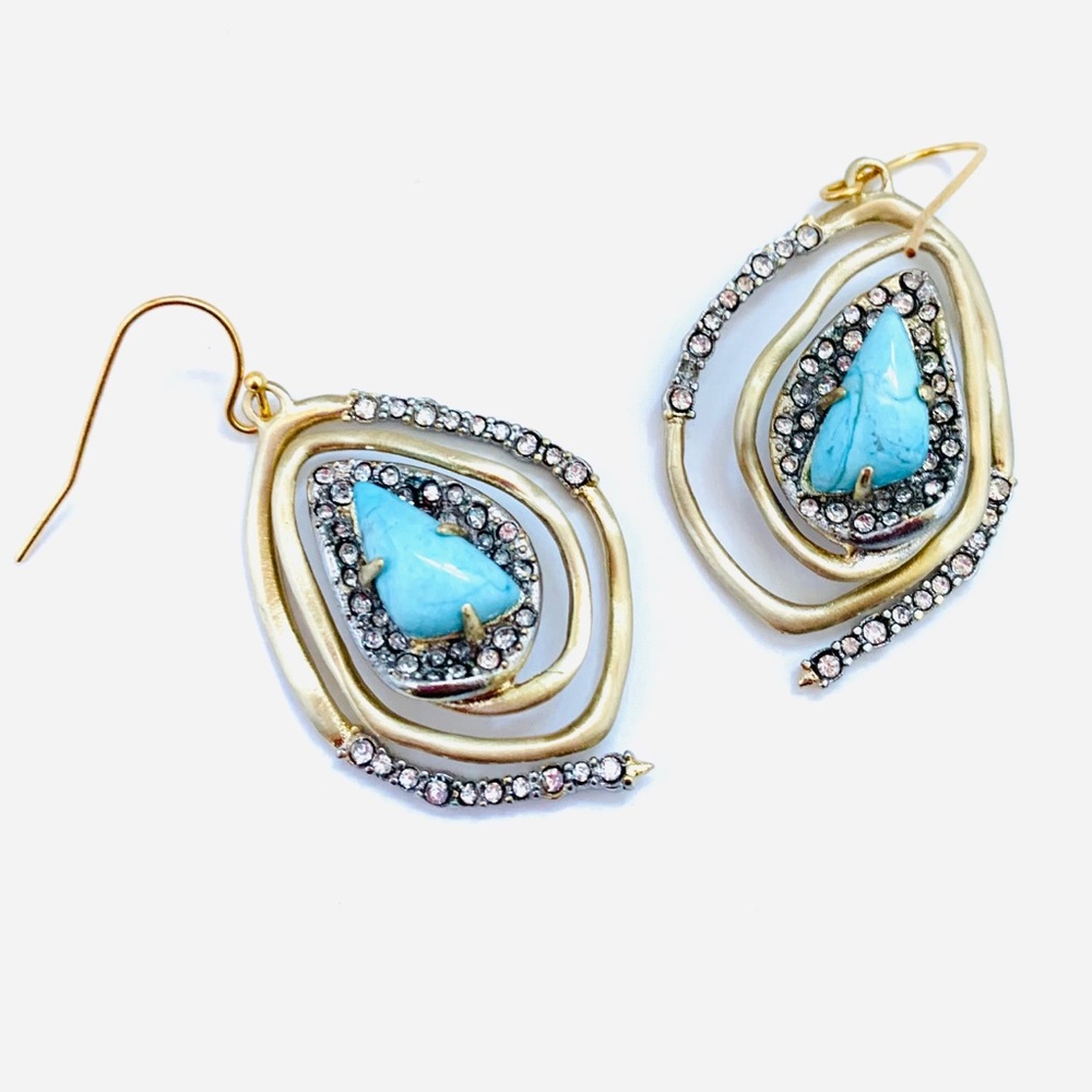 Alexis Bittar Roxbury Spiral Turquoise Earring New - Picture 3 of 13